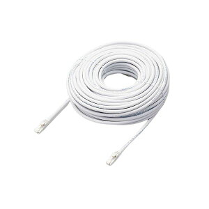 �G���R�� LAN�P�[�u��/CAT6A�Ή�/EU RoHS�w�ߏ���/�ܐ܂�h�~/�ȈՃp�b�P�[�W�d�l/30m/������/�z���C�g LD-GPAT/WH30/RS