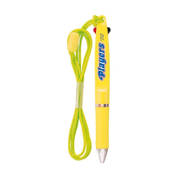 (まとめ) 三菱鉛筆 ストラップ付2色ボールペンプレイヤーズ 0.7mm （軸色 黄） SE382.2 1本 【×30セット】：QUOLI