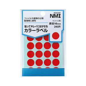 (�܂Ƃ�) NMI �͂�����J���[�ۃ��x�� 16mm�� RCLR-16 1�p�b�N�i240�ЁF24��×10�V�[�g�j �y×50�Z�b�g�z