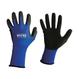(まとめ) 富士手袋工業 ブルースリー 天然ゴム手袋 18G L ブルー 9320-L 1双 【×30セット】