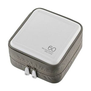 (まとめ)エレコム Blu-ray・CD・DVD対応ファスナーケース 60枚収納 ホワイト CCD-HB60WH 1個【×10セット】