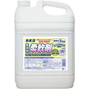 (まとめ)カネヨ石鹸 抗菌・無香料 柔軟剤 5kg 1本【×10セット】