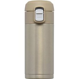 【30個セット】 スリム ステンレスボトル/水筒 【200ml ゴールド】 幅約5.8cm ワンタッチ栓 保温 保冷対応 『オミット』