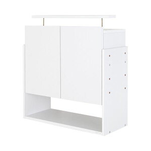 コレクションケース/収納棚 ワイド 専用上置き 【ハイタイプ 奥行29cm用 ホワイト】 幅83.1cm 本体別売 【組立品】【代引不可】