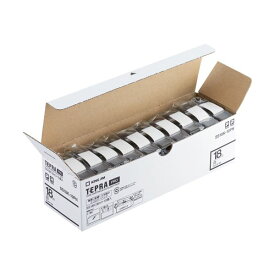 キングジム テプラ PROテープカートリッジ 18mm 白/黒文字 エコパック SS18K-10PN1セット(50個:10個×5パック)