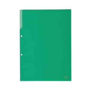 (まとめ)コクヨ クリヤーホルダー(2穴あき・カラー)A4 緑 フ-750G 1セット(50枚)【×3セット】