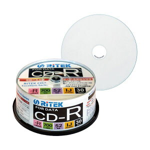 i܂Ƃ߁jRITEK f[^pCD-R 700MB1-52{ zCgChv^u XshP[X CD-R700EXWP.30RT C1pbN(30) y×5Zbgz