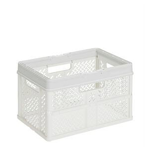 収納ボックス 収納ケース 約幅46cm L スモーキーホワイト 10個セット コンパクト 折りたたみ バスケット スタッキング PROfix