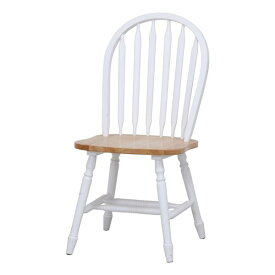 ダイニングチェア 食卓椅子 幅445mm ホワイト×ナチュラル 2個セット 木製 組立品 リビング ダイニング 在宅ワーク 店舗【代引不可】