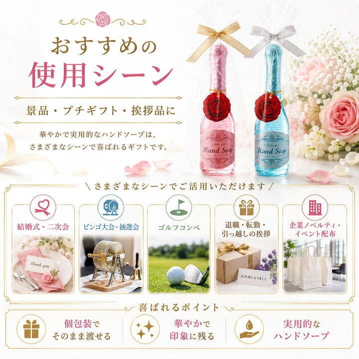楽天市場】【24本セット】シャンパンボトル型 ハンドソープ プチギフト 