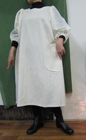 自然派の基本・生成のワンピースは大人可愛いパフパフフリル一着限定