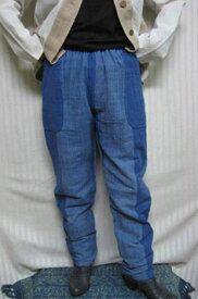 【送料無料】南国♪ハチリ島の空手織りパンツ ストレート 綿100%30代.40代.50代.60代.70代 個性派 シニア ミセス レディースファッション