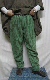 【送料無料】がばっと穿けて快適♪サファリ☆グリーン パンツ綿100% L/LL/3L/大きいサイズ40代.50代.60代.70代 個性派シニア ミセス レディースファッション