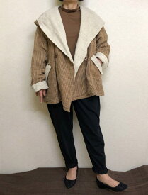 【送料無料】リバーシブル手織りジャケット茶 綿100% 大きいサイズ40代.50代.60代.70代 個性派シニア ミセス レディースファッション