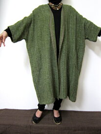 【大きいサイズ/日本製/個性的/送料無料】春秋にぴったり　旅先の記念写真はあなたが主役　綿ニットコート / 大きいサイズ 40代.50代.60代.70代 個性派 シニア ミセス レディースファッション