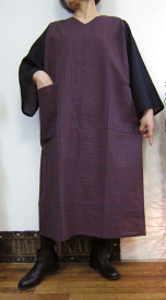 縦じま、横じま、シマシマ～らっぱそでワンピース♪1着限定