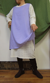 そのまま涼しくお出掛けしましょ。ダブルガーゼとクレープコンビのベストとチュニック　1着限定