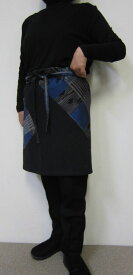 個性派エプロン・ワイドは動き易くて尻隠す・続・渋い絣編