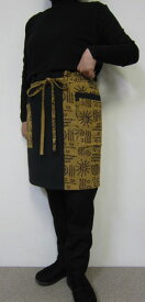 個性派エプロン・ワイドは動き易くて尻隠す・続さらさらインド更紗がエスニカン