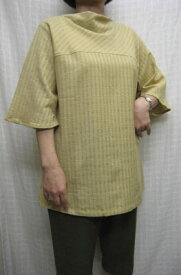 送料無料 軽くてゆったり♪ベージュのプルオーバー綿100％ ゆったりサイズ 40代.50代.60代.70代 個性派 シニア ミセス レディースファッション