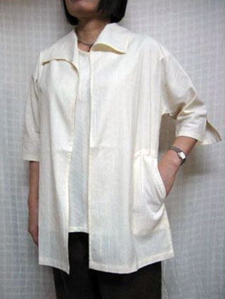 【送料無料】楽に羽織れる涼しい夏ジャケット綿100％ 大きいサイズ 40代.50代.60代.70代 個性派 シニア ミセス レディースファッション