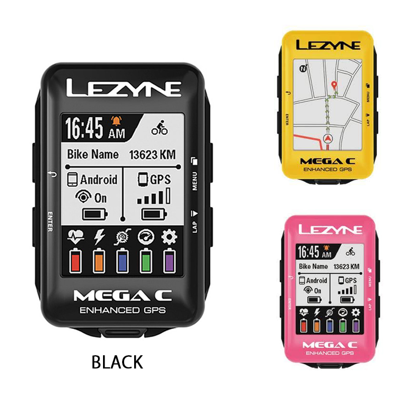 サイクルコンピューター 新しい サイコン 最高の品質の サイクルメーター GPS レザイン 記念カラー登場 LEZYNE 送料無料 メガカラー MEGA COLOR