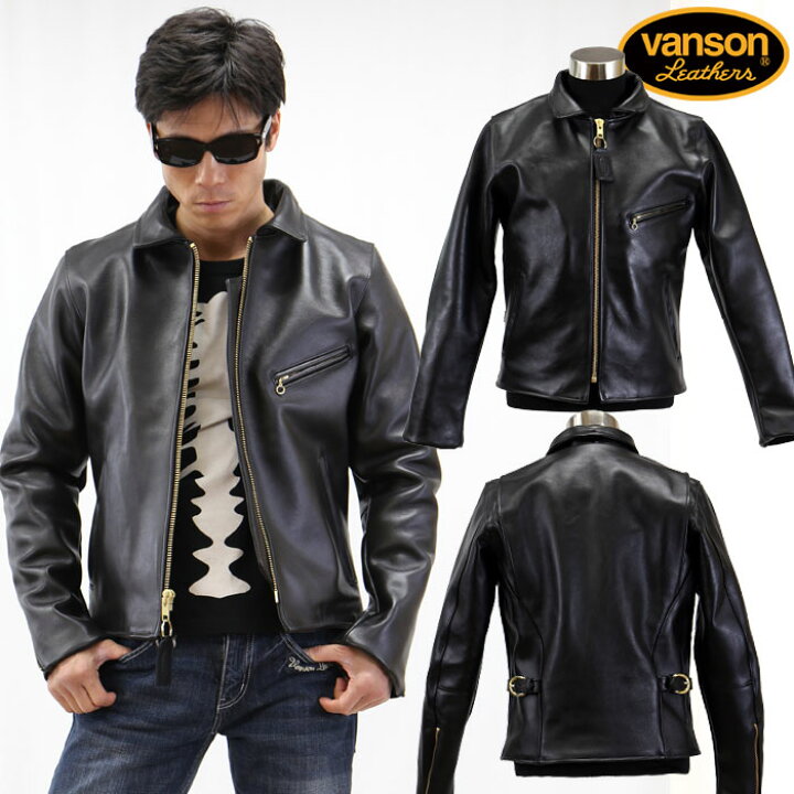楽天市場】VANSON バンソン レザージャケット シングルライダース 革 