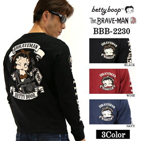 [SALE]天竺 長袖Tシャツ ロンTEE THE BRAVEMAN×BETTY BOOP ベティーブープ bbb-2230