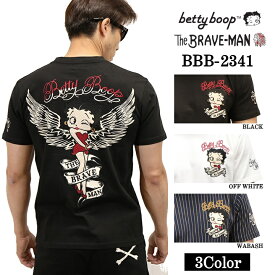 THE BRAVEMAN×BETTY BOOP ベティ・ブープ ブレイブマン コラボTee 天竺 半袖Tシャツ bbb-2341