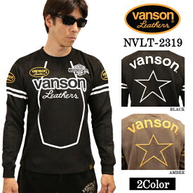 VANSON バンソン 起毛プレーティング クルーネック プルオーバー メンズ ロンTEE nvlt-2319