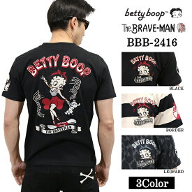 THE BRAVEMAN×BETTY BOOP ベティーブープ 天竺 半袖Tシャツ bbb-2416