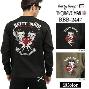 [SALE]THE BRAVEMAN×BETTY BOOP �x�e�B�[�u�[�v �N�� �v���[�e�B���O �v���I�[�o�[ ����T�V���c ����TEE bbb-2447