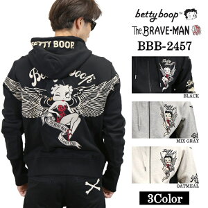 [SALE]THE BRAVEMAN×BETTY BOOP �u���C�u�}�� �x�e�B�E�u�[�v ���уt���W�b�v�p�[�J�[ bbb-2457