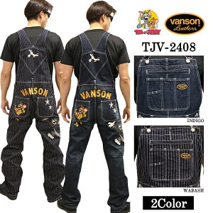 VANSON×TOM&JERRY �o���\�� �g���ƃW�F���[ �R���{ �f�j�� �I�[�o�[�I�[�� ��ƒ� tjv-2408