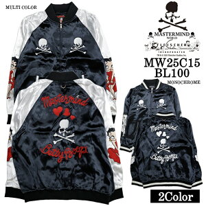 MASTERMIND WORLD BETTY BOOP SOUVENIR JACKET [BOXY FIT] �}�X�^�[�}�C���h ���[���h �x�e�B�[�u�[�v �R���{ SKA �X�J�W���� mw25c15-bl100
