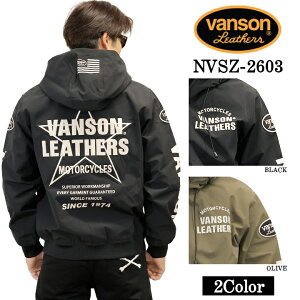 VANSON STRETCH NYLON PARKA HOODIE �o���\�� �O�w�X�g���b�` �p�[�J�[ nvsz-2603