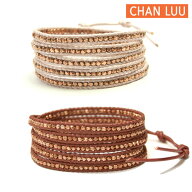 CHAN LUU チャンルー ラップブレスレット ローズゴールドナゲット×ワイン ピンク bs-2095