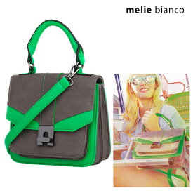 Melie Bianco メリービアンコ バッグ 鞄 ショルダーバッグ GREEN SARIAH NEON COLOR BLOCK TOP ネオンカラー 蛍光 グリーン f3026g
