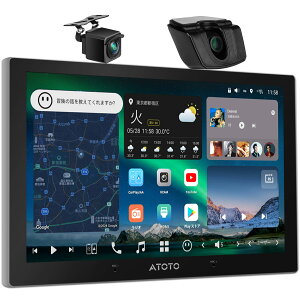 �yATOTO X10G211E-J-R3 (�t�����g�^��J����AC-FHD02DV �����A�^��J����AC-FHD02LR �̃Z�b�g�j�zatoto �J�[�i�r 10�C���` QLED �ԍڃi�r�Q�[�V���� ���� �f�B�X�v���C�I�[�f�B�I �u���[�g�D�[�X �J�[�i