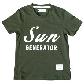 日本製 子供服 ジェネレーター 子供服 generator PT- Tシャツ（プリントTシャツ）（Sun）110 120 130 （カーキ） 110cm 120cm 130cm キッズ 子供 男の子 女の子 カジュアル シンプル スタイリッシュ トップス 半袖Tシャツ 高品質 日本製子供服