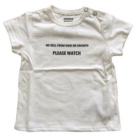 出産祝 ベビーギフト ベビー服 80 90 日本製 子供服 ジェネレーター 子供服 ベビー generator Tシャツ（半袖）ホワイト（PLEASE WATCH）（80cm/90cm）日本製