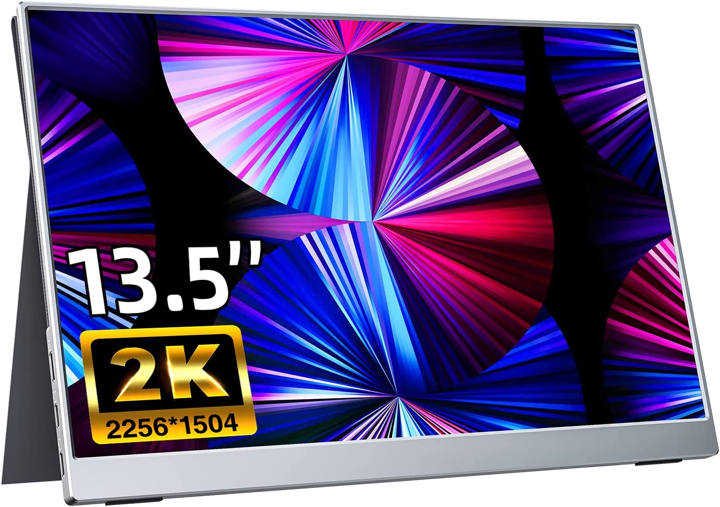 モバイルモニター kksmart 13.5インチ 超薄型 超軽量380g 狭額縁 400nits高輝度 100%sRGB色域 画像比自動適合 モバイルディスプレイ  HDRモード対応 保護カバー付き 非光沢IPSパネル 2K解像度(2256x1504)  PS5 XBOX Switch PC Macなど対応 NK-135