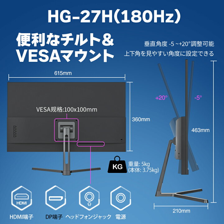 楽天市場】☆180Hz/165Hz/144Hz/100Hz☆ モニター 27インチ 1080P フル 