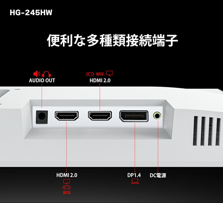 楽天市場】【200Hz/165Hz/144Hz対応】ゲーミングモニター 黒/白 24.5 