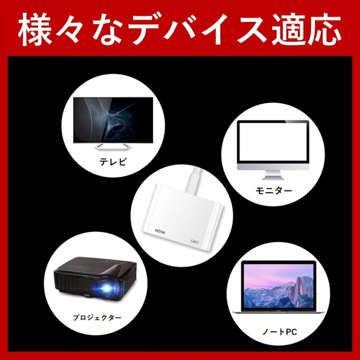 楽天市場】iPhone hdmi 変換 ケーブル iPad をテレビで大画面に映すabema tv youtube ゲーム 動画視聴 給電不要 Digital AV変換アダプタ ライトニング lightning hdmi 変換アダプタ ミラーリング iPhone14 Pro Max plus 13 12 11 x 8 7 6 mini : QISI楽天市場店