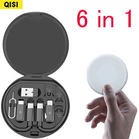 QISI 充電 ケーブル iPhone Android スマホ 6-1 Micro B 変換アダプタ ケーブル長さ約0.3m 最大60W 3.1A急速充電 タイプC ケーブル スマホスタンド iPhone Android スマホ全般充電 USB CメスからUSBオス変換アダプター