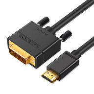 QISI HDMI to DVI 変換ケーブル 映像 出力 入力 デジタル 映像信号 端子 コネクタ アダプター 双方向 DVI…