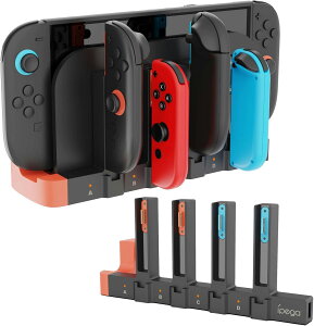 QISI Switch2 Switch Joy-Con �[�d�X�^���h �W���C�R���[�d�� 4�䓯���[�d LED�\�� Type-C���d Switch2�Ή� Switch�Ή� Joy-Con2�Ή� �[�d�h�b�N �ȃX�y�[�X �c�u�����[ �R���g���[���[�[�d�X�^���h