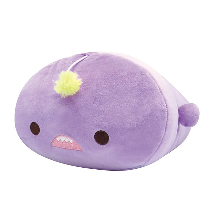 楽天市場 チョウチンあんこうパープル ぬいぐるみ 大きい 特大 もちもち ふわふわ プレゼント 魚 もっちり 人気 誕生日 ギフト 動物 あんこう 抱き枕 クッション Qlabroom 楽天市場店