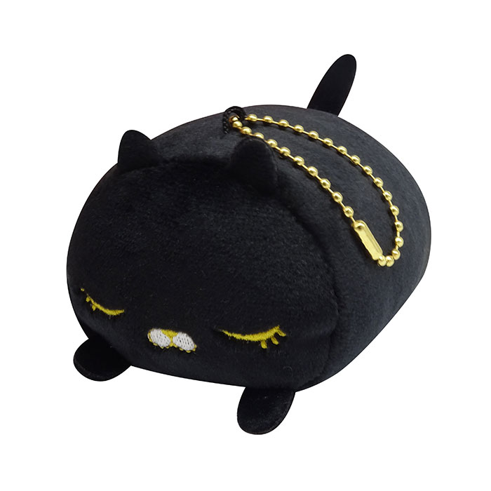 くろねこ プチ マスコット ぬいぐるみ もちもち キーホルダー 小さい かわいい ストラップ 猫 クロネコ 黒猫 プレゼント 雑貨 人気 友達 子供  誕生日 ギフト 動物 | Qlabroom　楽天市場店